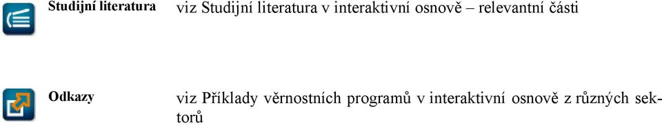 relevantní části Odkazy viz Příklady