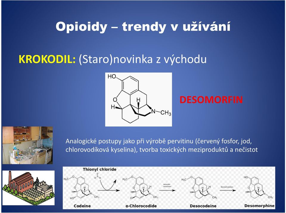 výrobě pervitinu (červený fosfor, jod,