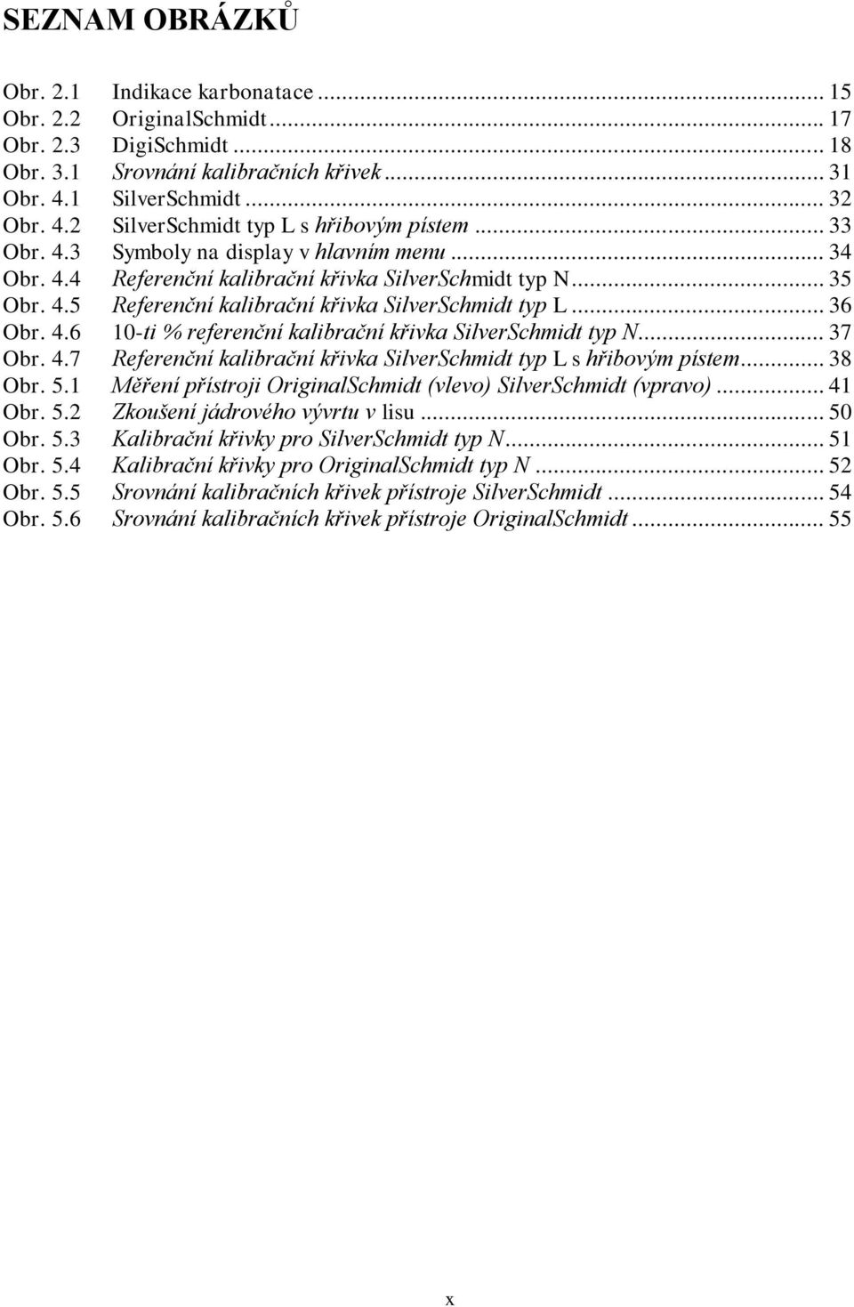 .. 37 Obr. 4.7 Referenční kalibrační křivka SilverSchmidt typ L s hřibovým pístem... 38 Obr. 5.1 Měření přístroji OriginalSchmidt (vlevo) SilverSchmidt (vpravo)... 41 Obr. 5.2 Zkoušení jádrového vývrtu v lisu.