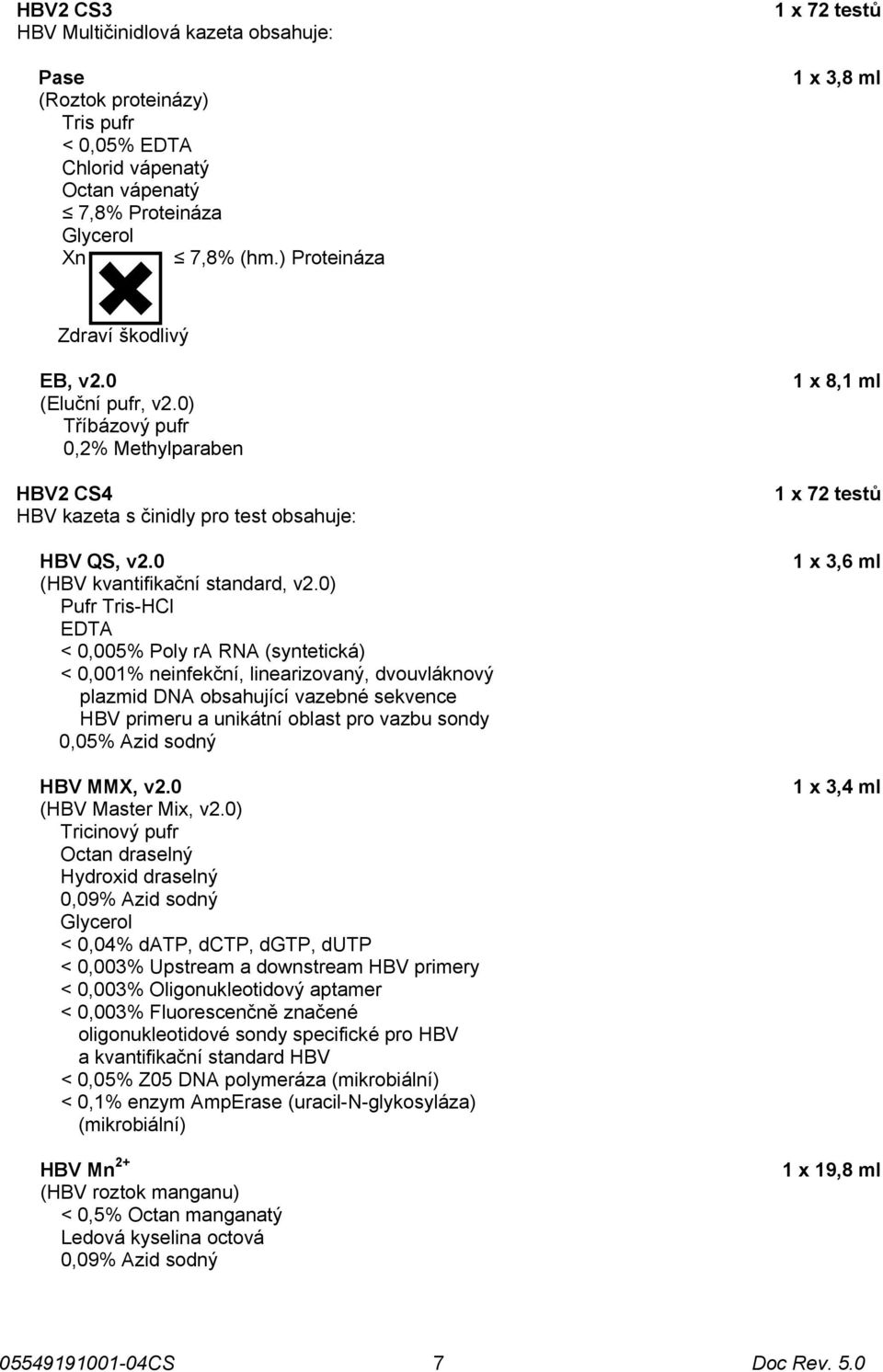 0 (HBV kvantifikační standard, v2.