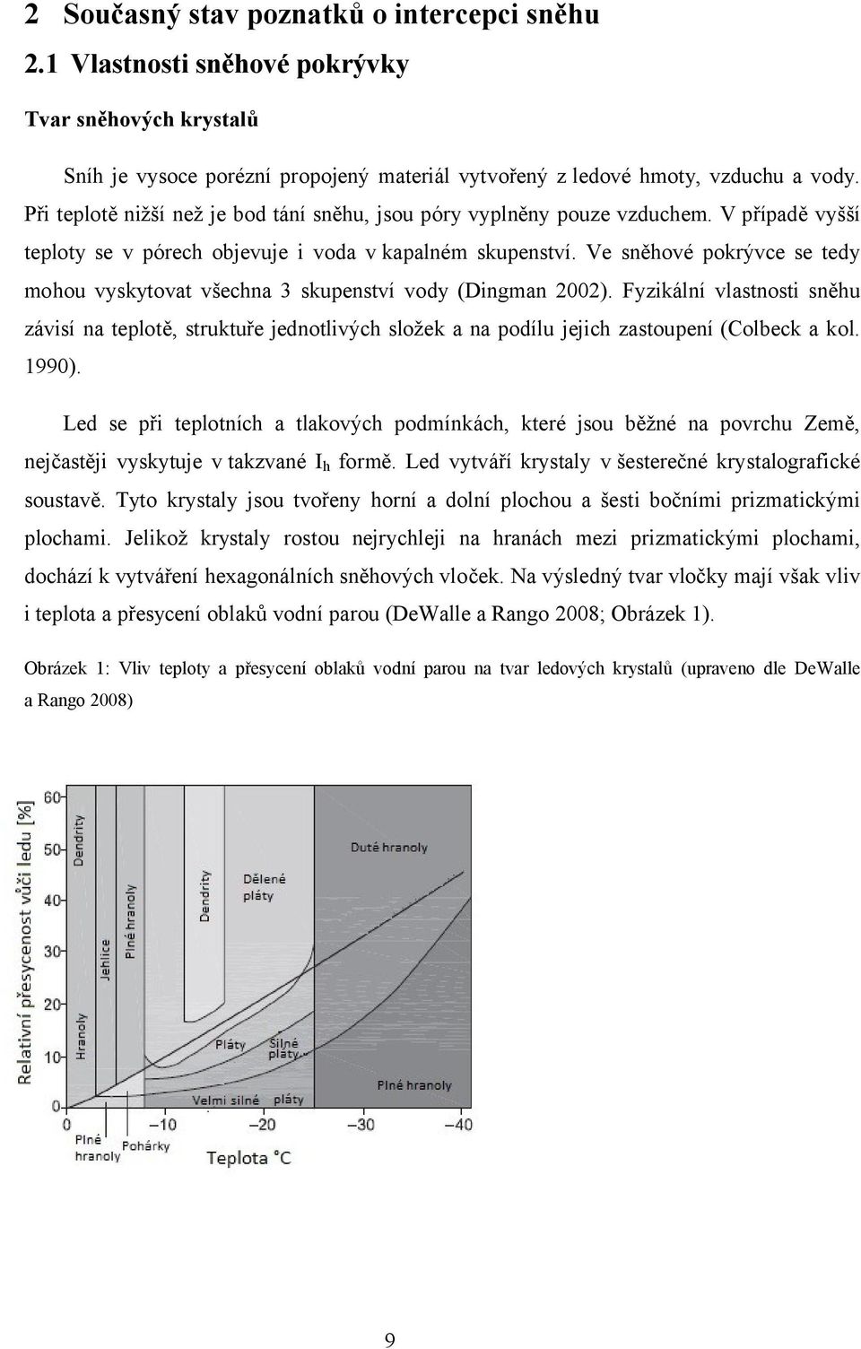 Ve sněhové pokrývce se tedy mohou vyskytovat všechna 3 skupenství vody (Dingman 2002).