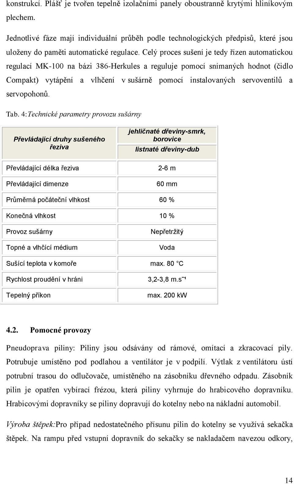 Celý proces sušení je tedy řízen automatickou regulací MK-100 na bázi 386-Herkules a reguluje pomocí snímaných hodnot (čidlo Compakt) vytápění a vlhčení v sušárně pomocí instalovaných servoventilů a