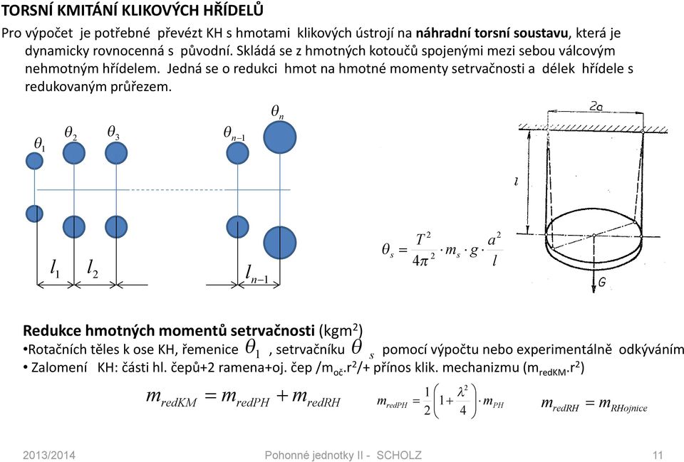 s T m s g Redue hmtýh mmetů setrvčst (gm ) Rtčíh těes se KH, řemee, setrvčíu s pmí výpčtu eb expermetáě dýváím Zmeí KH: část h.