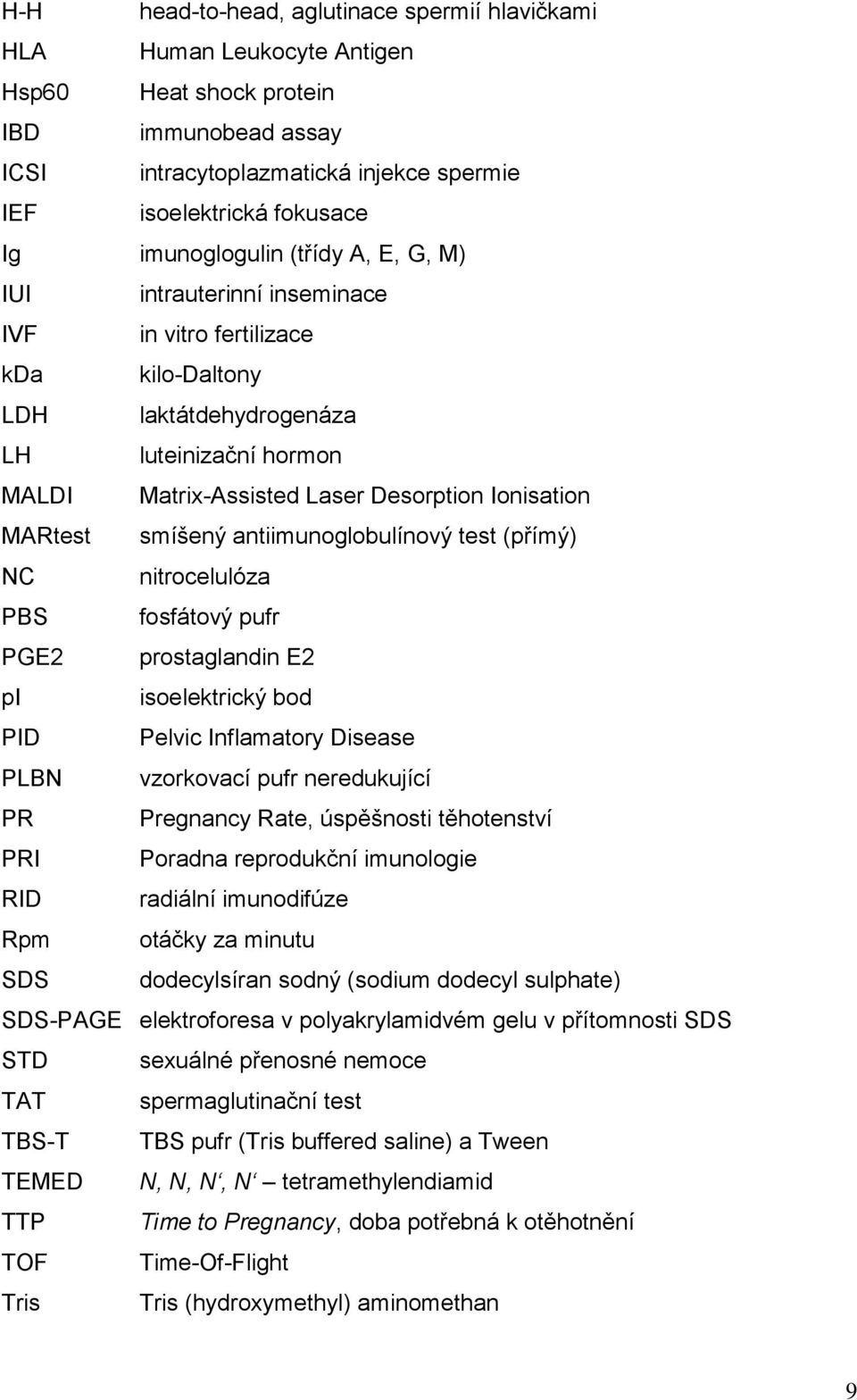 Ionisation MARtest smíšený antiimunoglobulínový test (přímý) NC nitrocelulóza PBS fosfátový pufr PGE2 prostaglandin E2 pi isoelektrický bod PID Pelvic Inflamatory Disease PLBN vzorkovací pufr