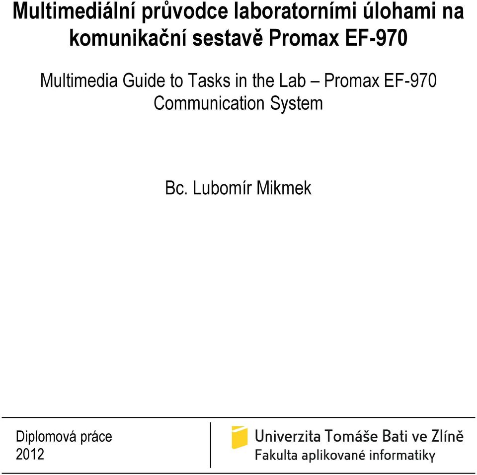 Guide to Tasks in the Lab Promax EF-970