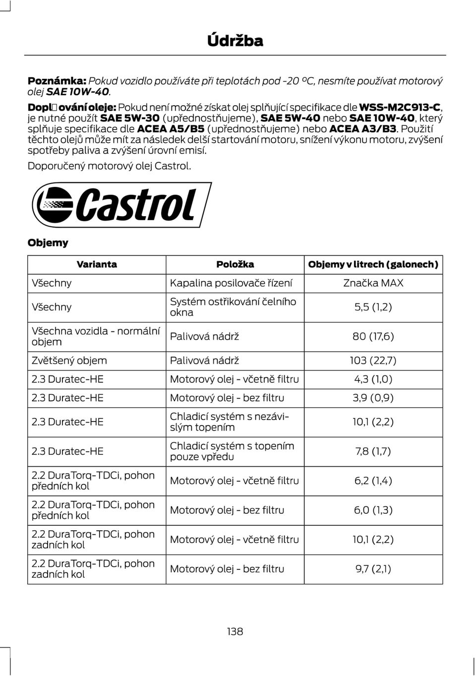 (uprednostfiujeme) nebo CE 3/B3. Pou2it' téchto oleju muie m't za nasledek deisistartovani motoru, sniienivvkonu motoru,zvvsen' spotreioy paliva a zvvseni urovni emisi.