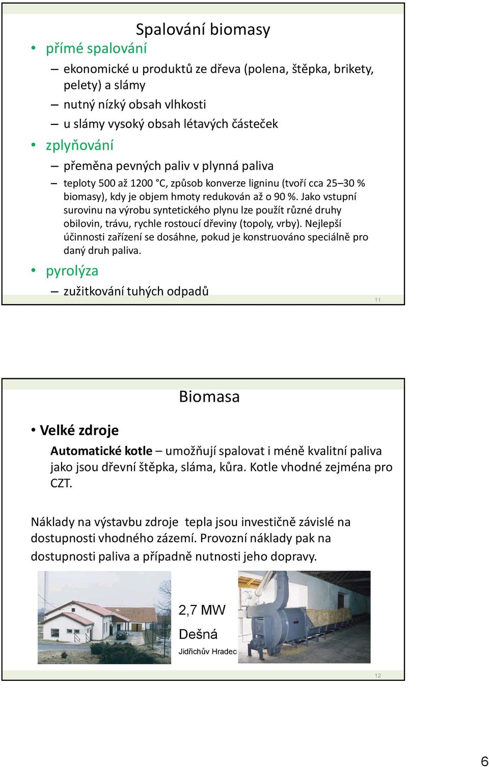 Jako vstupní surovinu na výrobu syntetického plynu lze použít různé druhy obilovin, trávu, rychle rostoucí dřeviny (topoly, vrby).