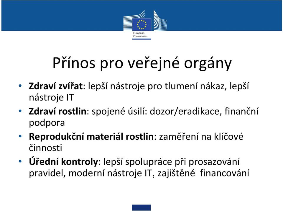 podpora Reprodukční materiál rostlin: zaměření na klíčové činnosti Úřední