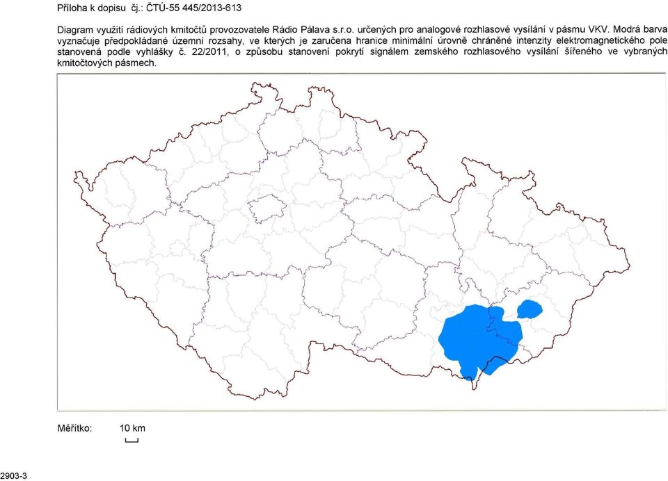 elektromagnetického pole stanovená podle vyhlášky č.