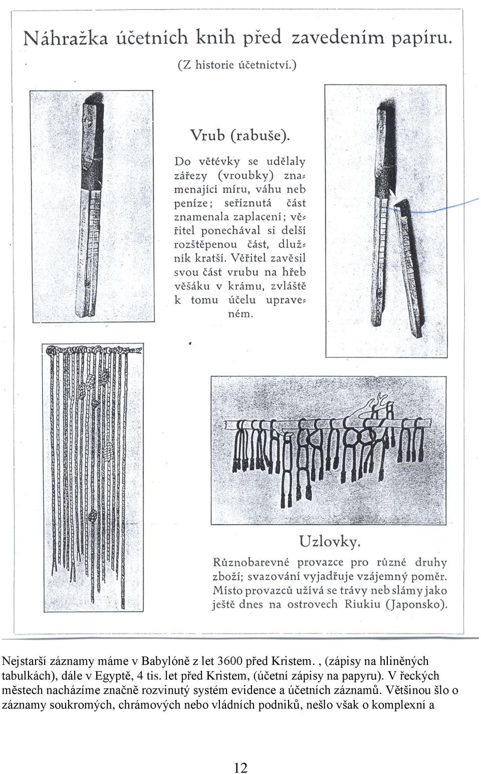 let před Kristem, (účetní zápisy na papyru).