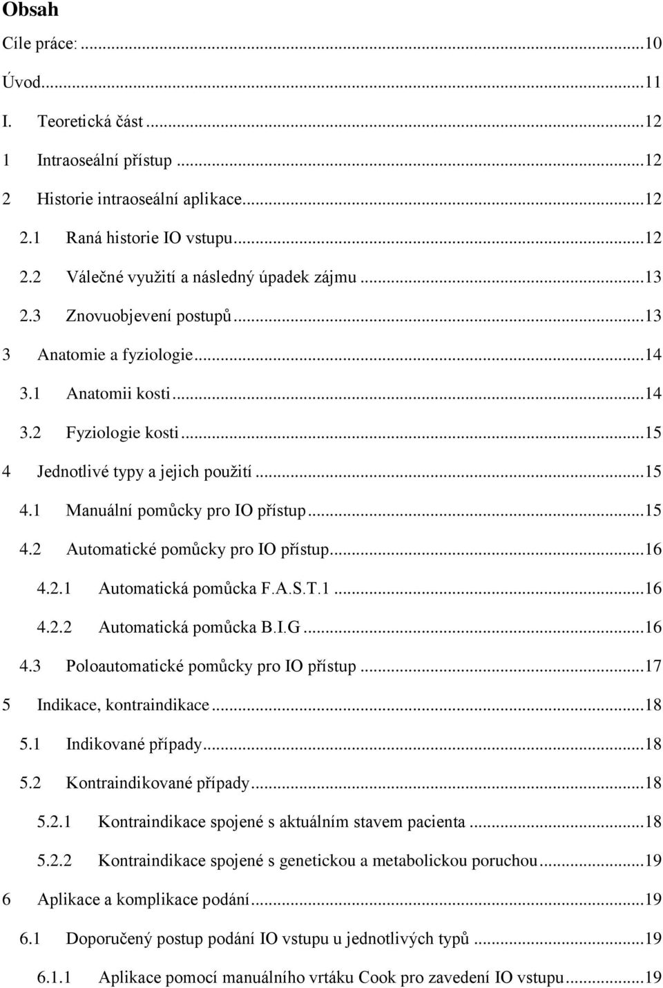 .. 15 4.2 Automatické pomůcky pro IO přístup... 16 4.2.1 Automatická pomůcka F.A.S.T.1... 16 4.2.2 Automatická pomůcka B.I.G... 16 4.3 Poloautomatické pomůcky pro IO přístup.