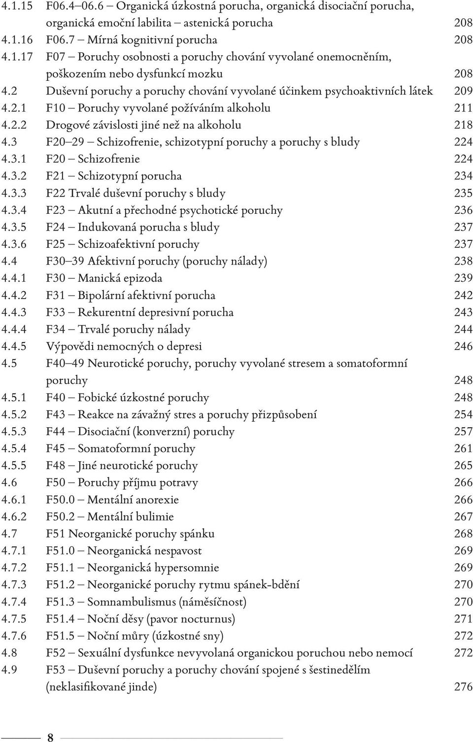 3 F20 29 Schizofrenie, schizotypní poruchy a poruchy s bludy 224 4.3.1 F20 Schizofrenie 224 4.3.2 F21 Schizotypní porucha 234 4.3.3 F22 Trvalé duševní poruchy s bludy 235 4.3.4 F23 Akutní a přechodné psychotické poruchy 236 4.