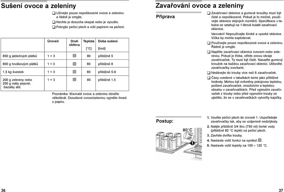 + 3 80 přibližně 1,5 200 g máty peprné, bazalky atd. Poznámka: šťavnaté ovoce a zeleninu obraťte několikrát. Dosušené ovoce/zeleninu vyjměte ihned z papíru.