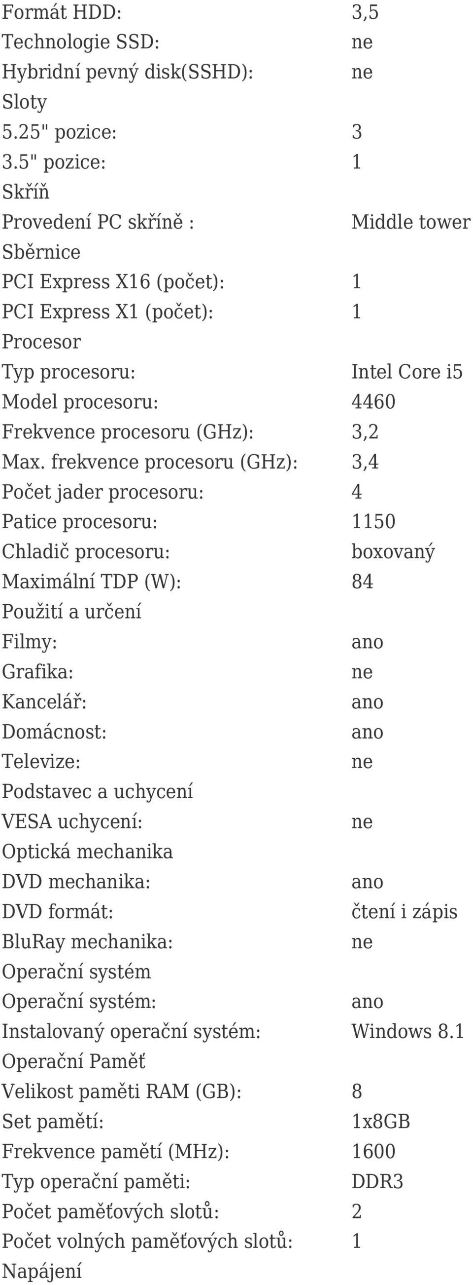 (GHz): 3,2 Max.