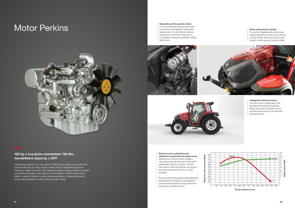 Velkorysý prostor mezi chladiči umožňuje jejich snadné čištění. Inteligentní chlazení motoru Chlazení motoru zajišťované visko ventilátorem probíhá dle potřeby.