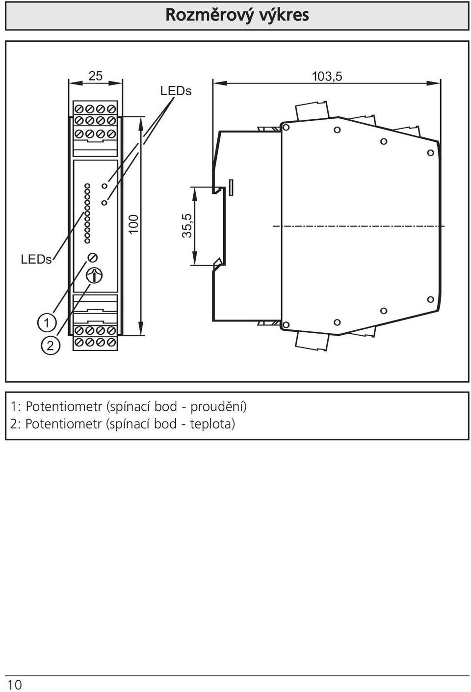 Potentiometr (spínací bod -