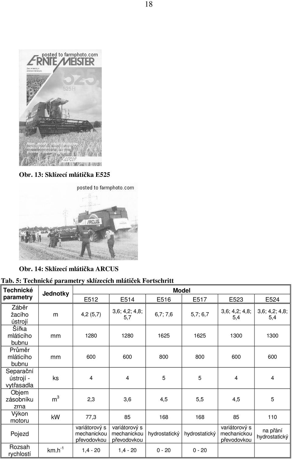 zrna Výkon motoru E512 E514 E516 E517 E523 E524 m 4,2 (5,7) 3,6; 4,2; 4,8; 5,7 6,7; 7,6 5,7; 6,7 3,6; 4,2; 4,8; 5,4 3,6; 4,2; 4,8; 5,4 mm 1280 1280 1625 1625 1300 1300 mm 600 600 800 800