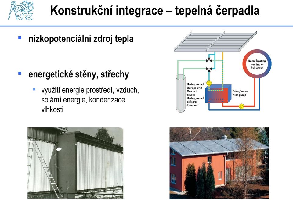 stěny, střechy využití energie prostředí,