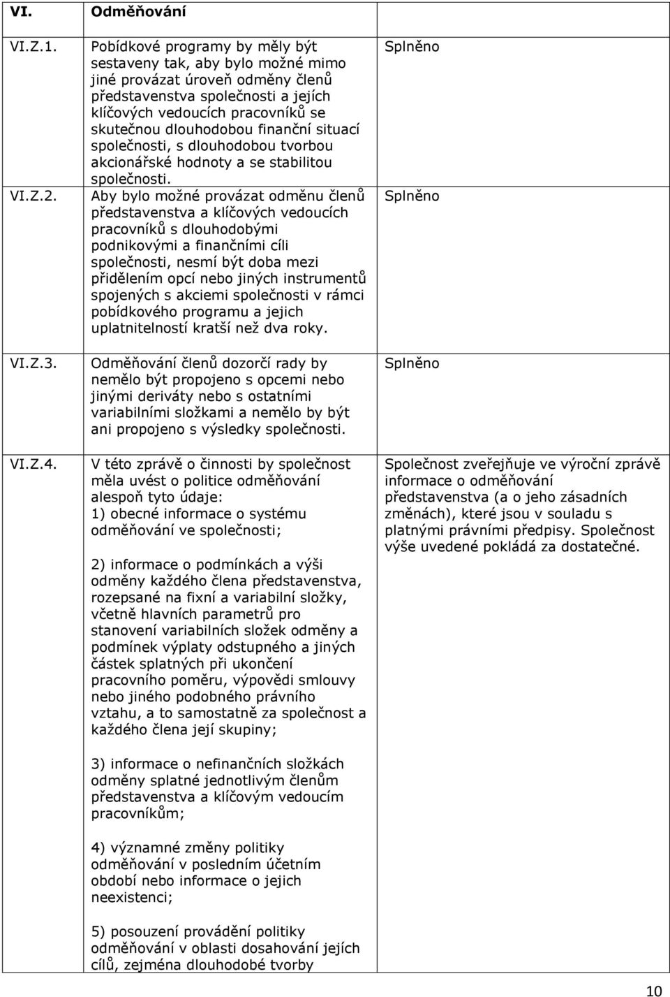 dlouhodobou finanční situací společnosti, s dlouhodobou tvorbou akcionářské hodnoty a se stabilitou společnosti.