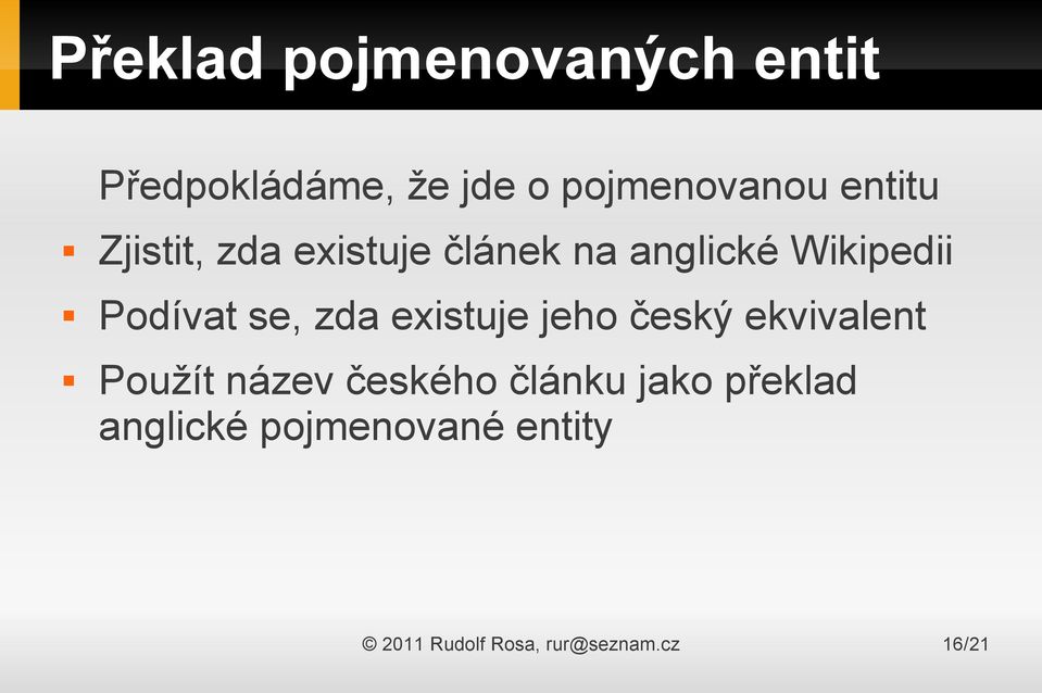 se, zda existuje jeho český ekvivalent Použít název českého článku