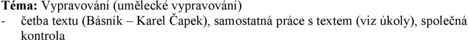 (Básník Karel Čapek), samostatná