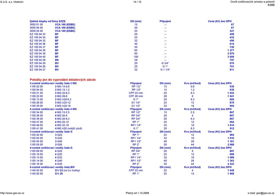 -- 1 277 EZ 100 04 39 BF 80.-- 2 870 EZ 100 04 40 BF 100.-- 3 600 EZ 100 04 28 BK 28.