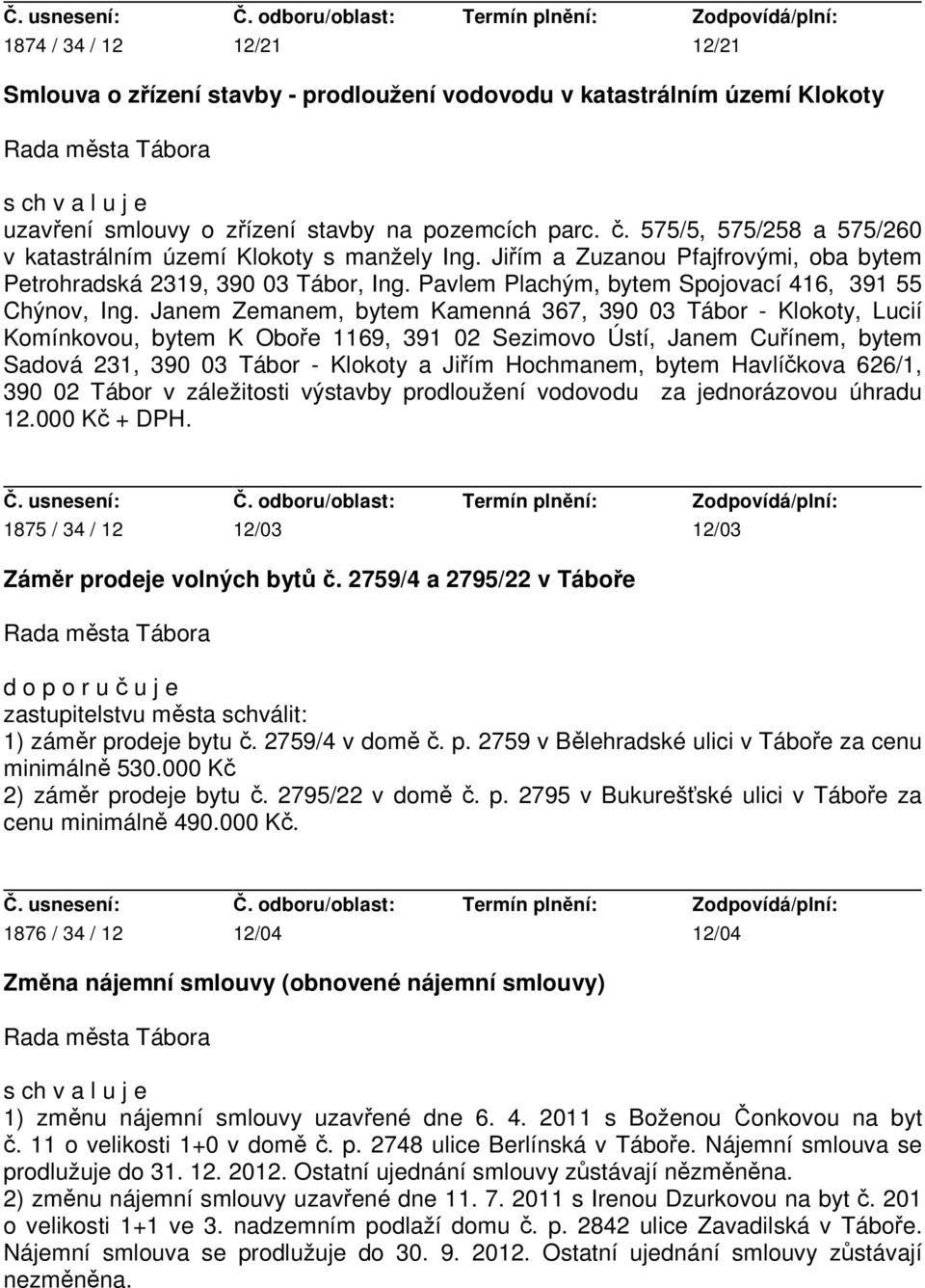 Pavlem Plachým, bytem Spojovací 416, 391 55 Chýnov, Ing.