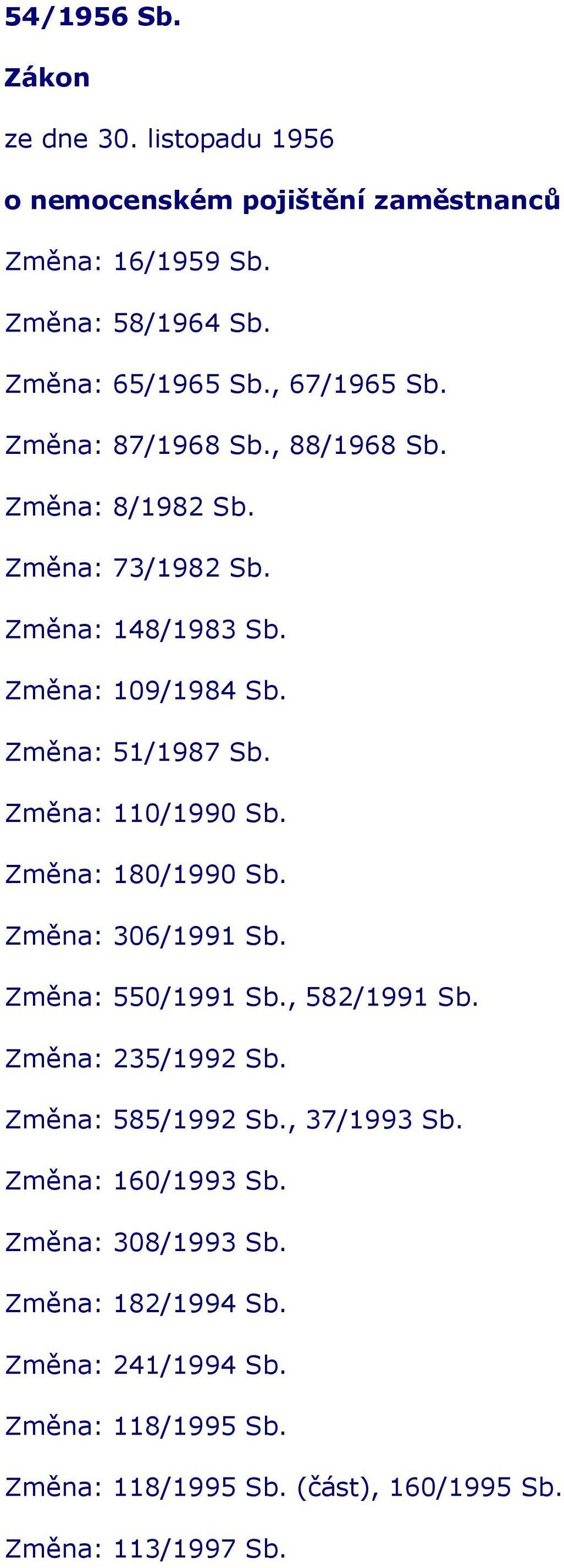 Změna: 110/1990 Sb. Změna: 180/1990 Sb. Změna: 306/1991 Sb. Změna: 550/1991 Sb., 582/1991 Sb. Změna: 235/1992 Sb. Změna: 585/1992 Sb., 37/1993 Sb.