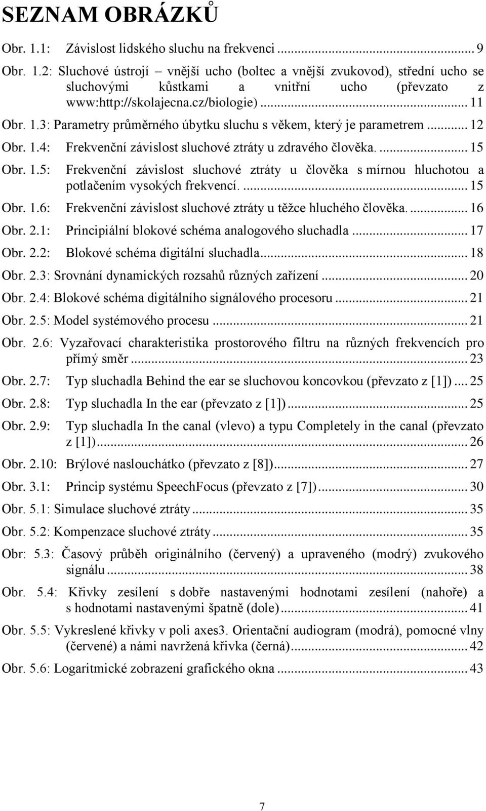 ... 15 Obr. 1.6: Frekvenční závislost sluchové ztráty u těţce hluchého člověka.... 16 Obr. 2.1: Principiální blokové schéma analogového sluchadla... 17 Obr. 2.2: Blokové schéma digitální sluchadla.