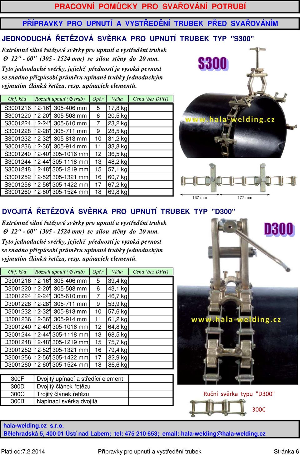 S3001216 12-16" 305-406 mm 5 17,8 kg S3001220 12-20" 305-508 mm 6 20,5 kg S3001224 12-24" 305-610 mm 7 23,2 kg S3001228 12-28" 305-711 mm 9 28,5 kg S3001232 12-32" 305-813 mm 10 31,2 kg S3001236