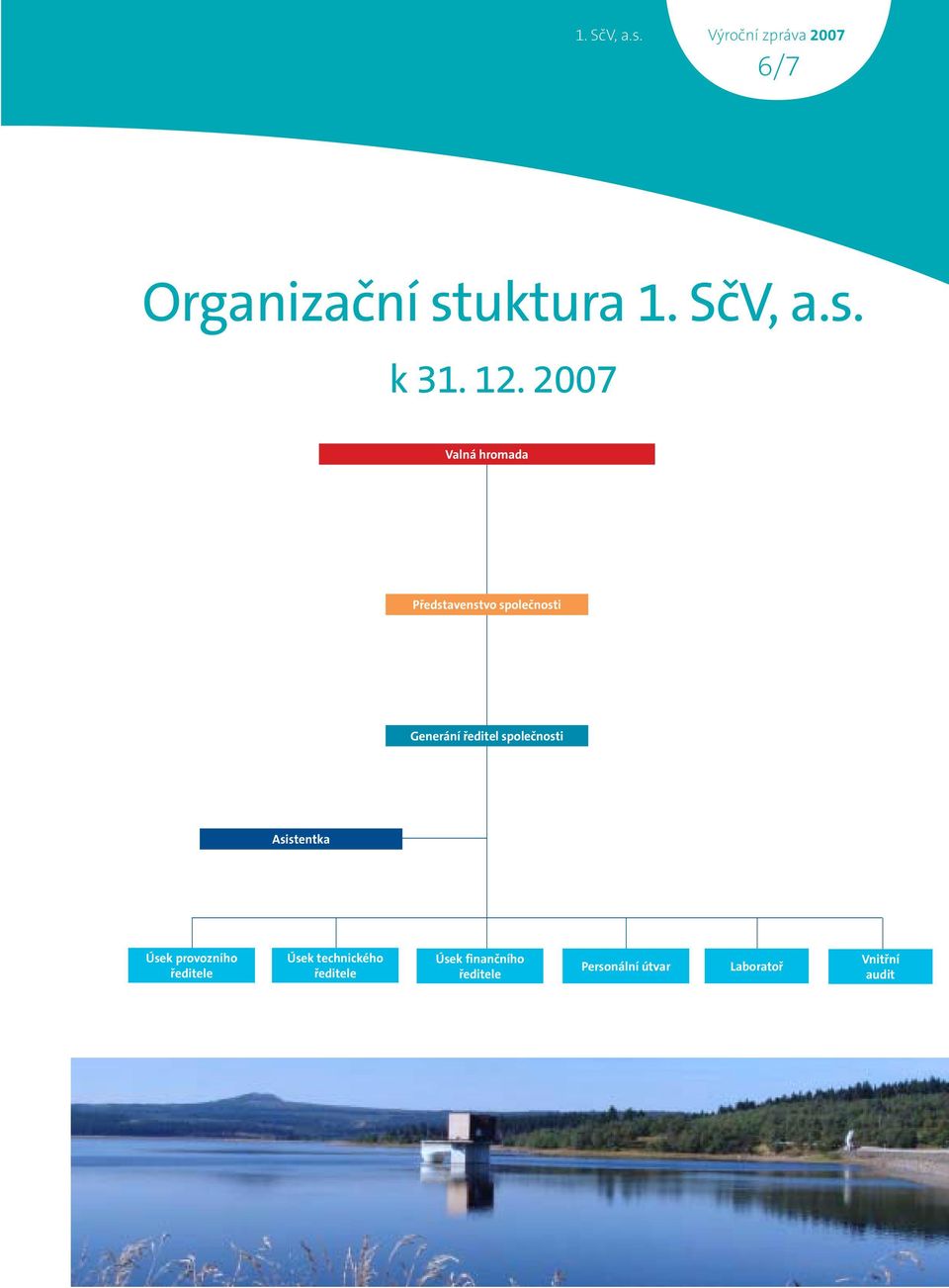 společnosti Asistentka Úsek provozního ředitele Úsek technického