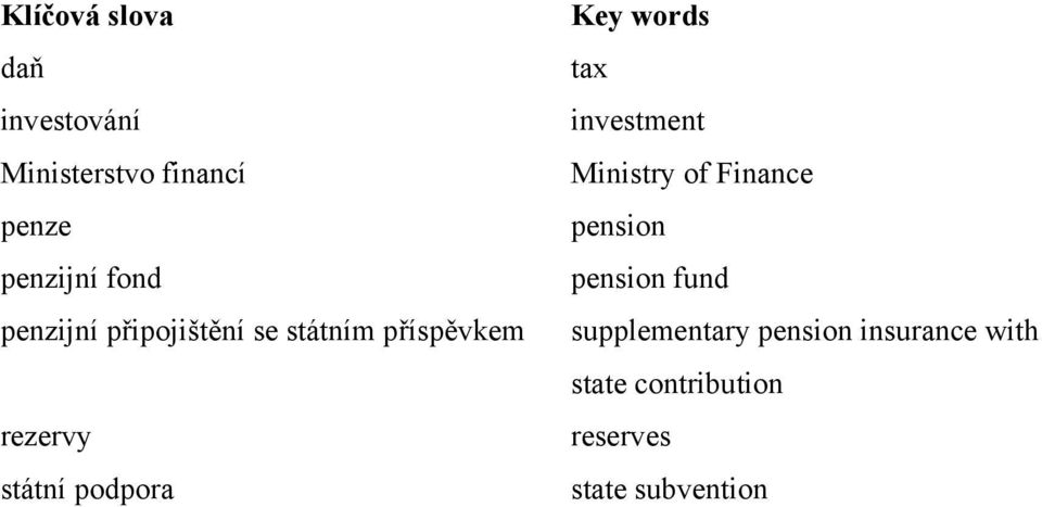 words tax investment Ministry of Finance pension pension fund