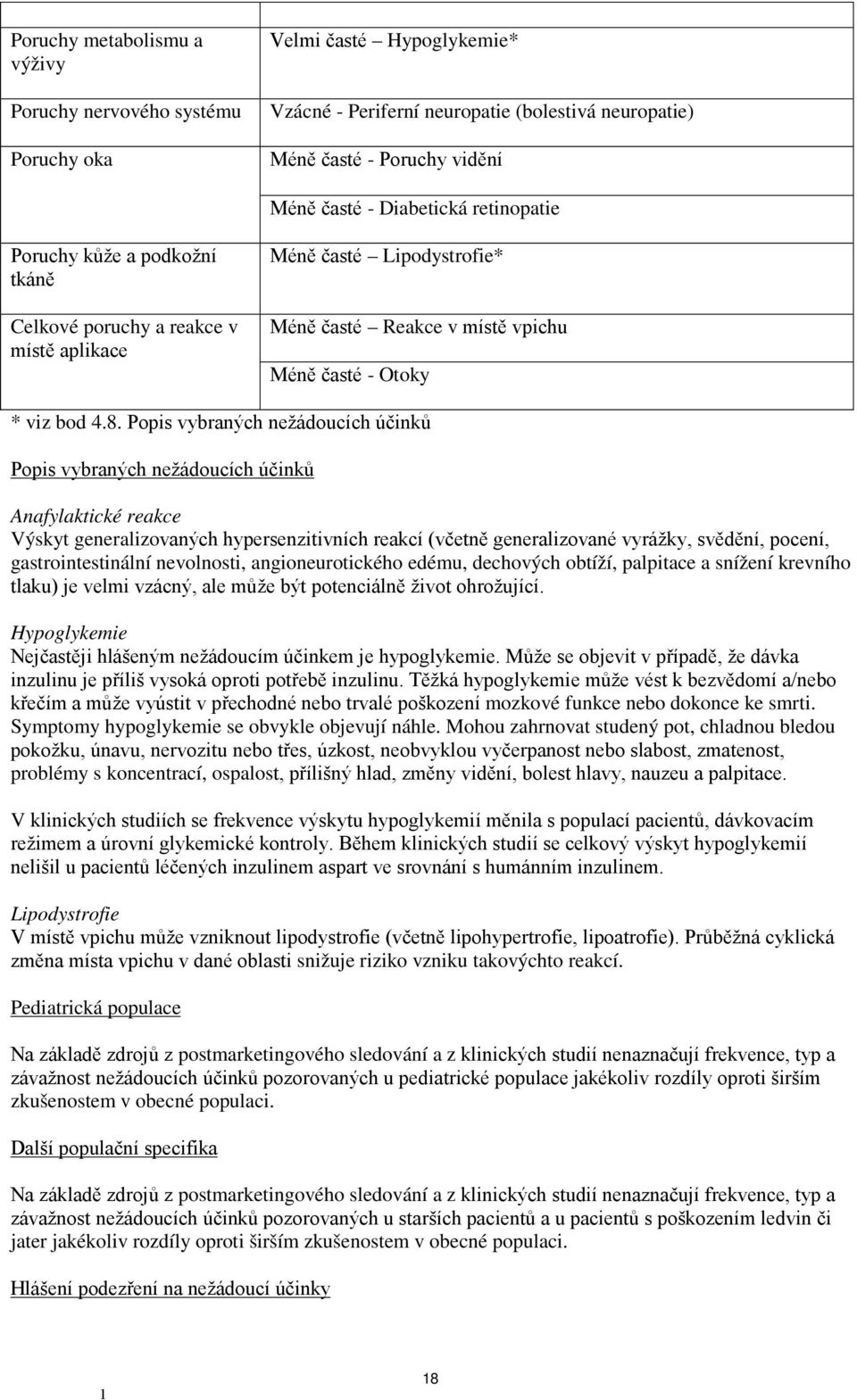 Popis vybraných nežádoucích účinků Popis vybraných nežádoucích účinků Anafylaktické reakce Výskyt generalizovaných hypersenzitivních reakcí (včetně generalizované vyrážky, svědění, pocení,