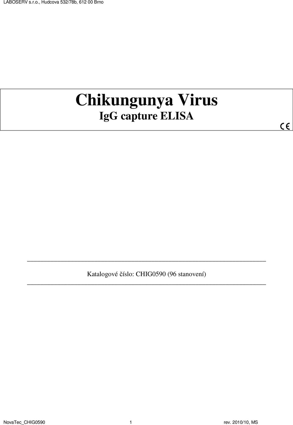 Chikungunya Virus IgG capture