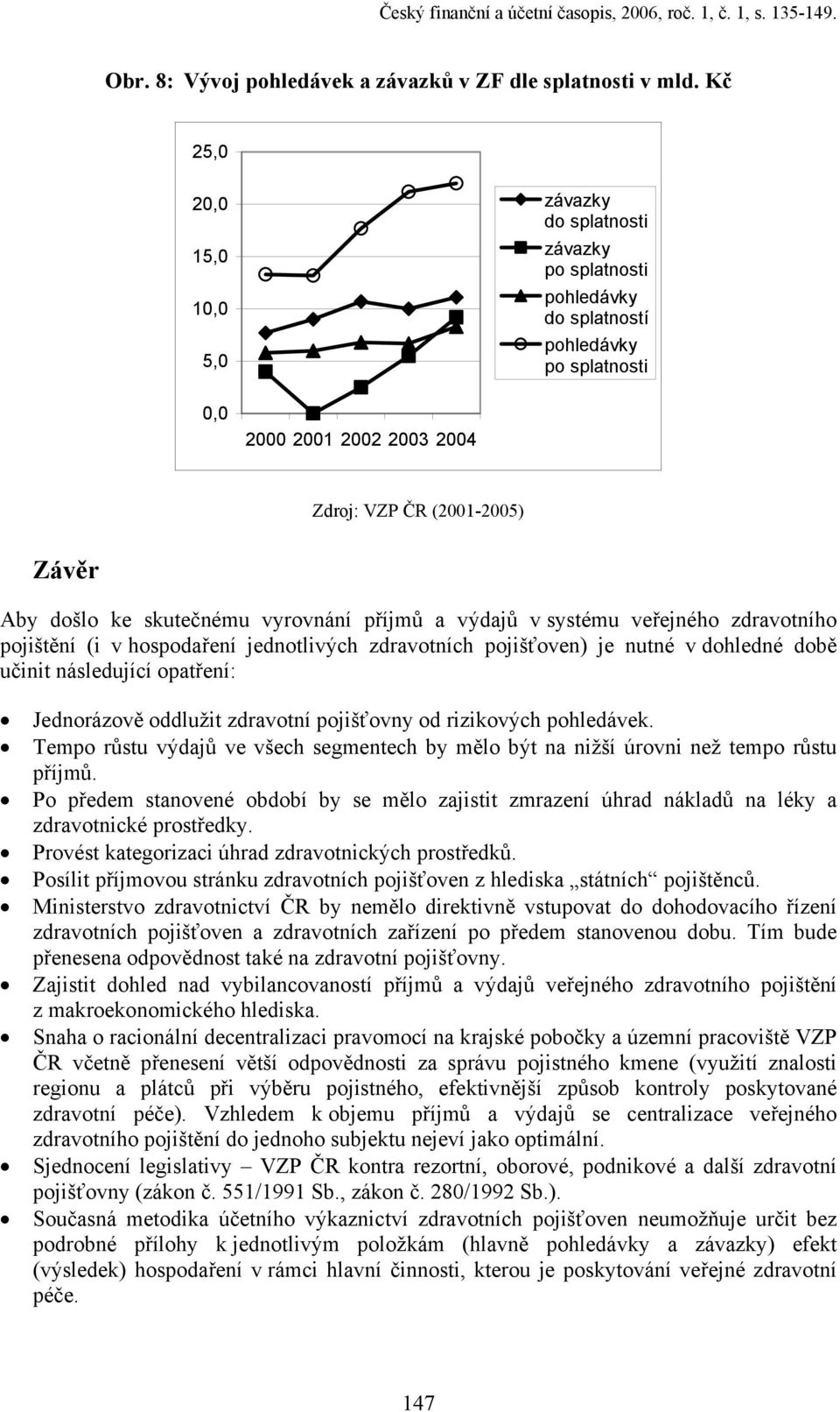 výdajů v systému veřejného zdravotního pojištění (i v hospodaření jednotlivých zdravotních pojišťoven) je nutné v dohledné době učinit následující opatření: Jednorázově oddlužit zdravotní pojišťovny