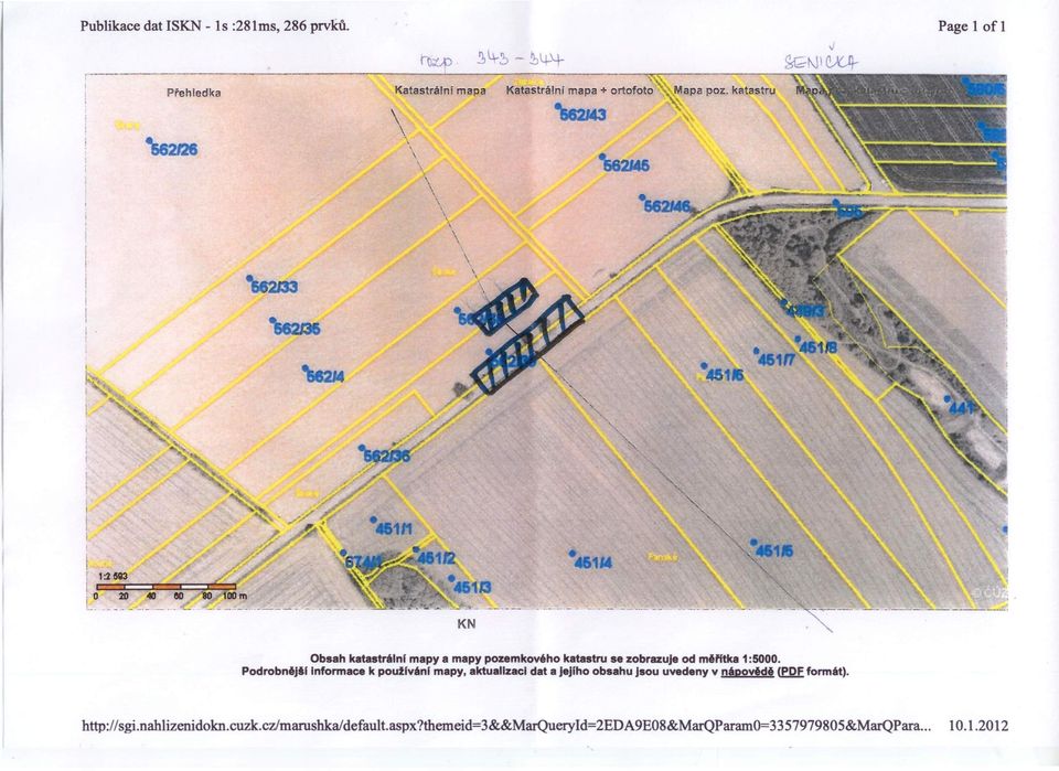 mapy a mapy pozemkového katastru se zobrazuje od měfftka 1:5000.