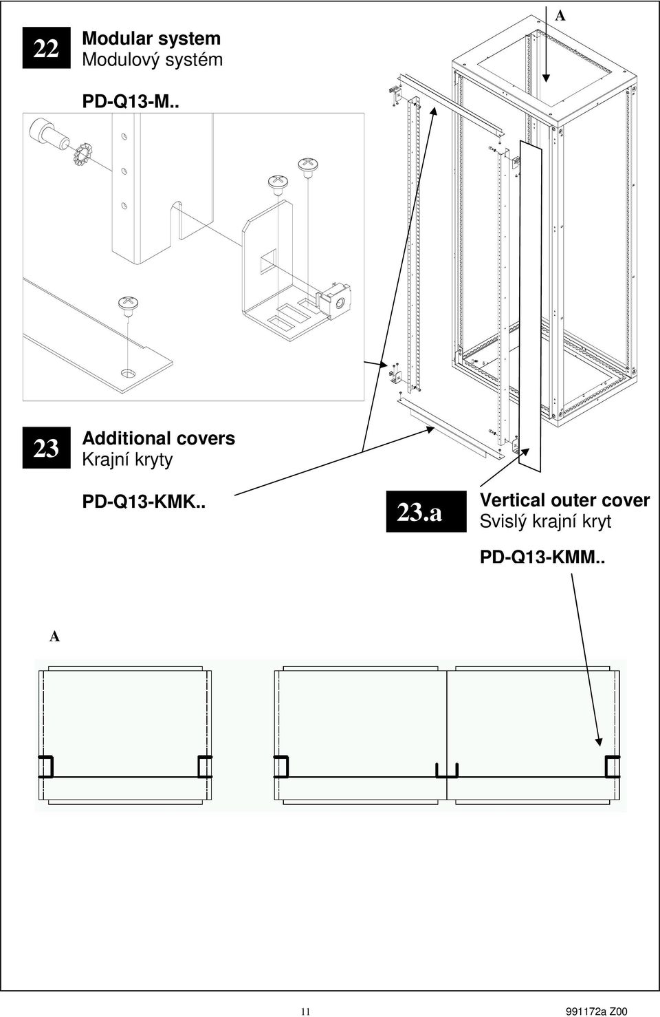 . A 23 Additional covers Krajní kryty