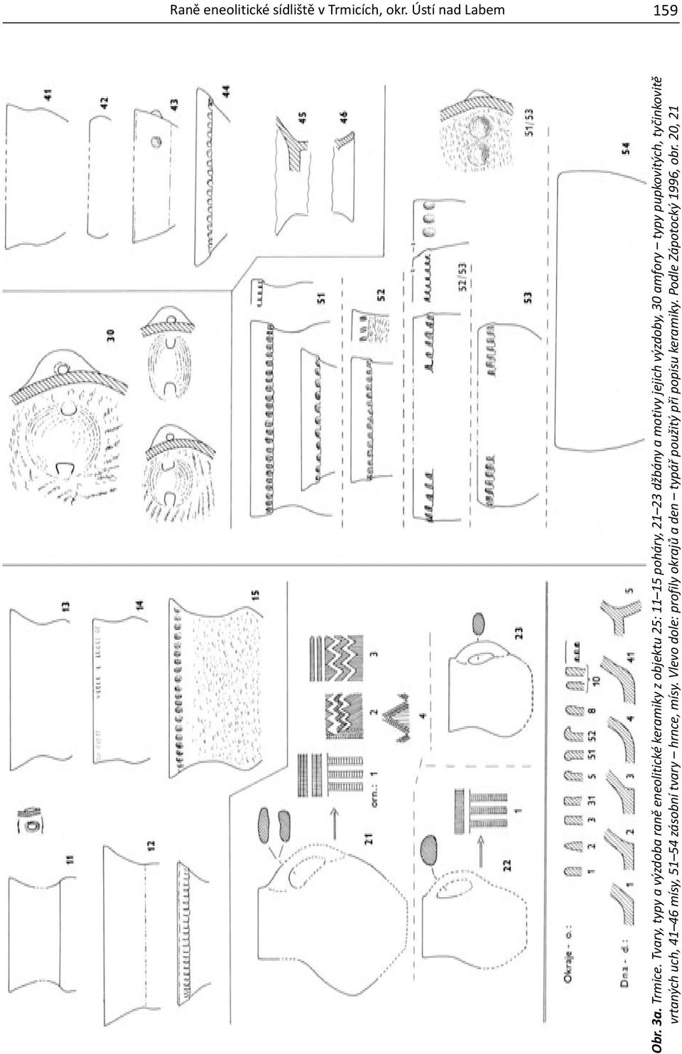jejich výzdoby, 30 amfory typy pupkovitých, tyčinkovitě vrtaných uch, 41 46 mísy, 51 54 zásobní