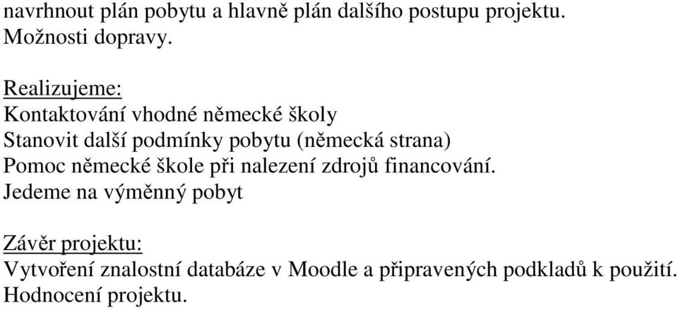 strana) Pomoc německé škole při nalezení zdrojů financování.