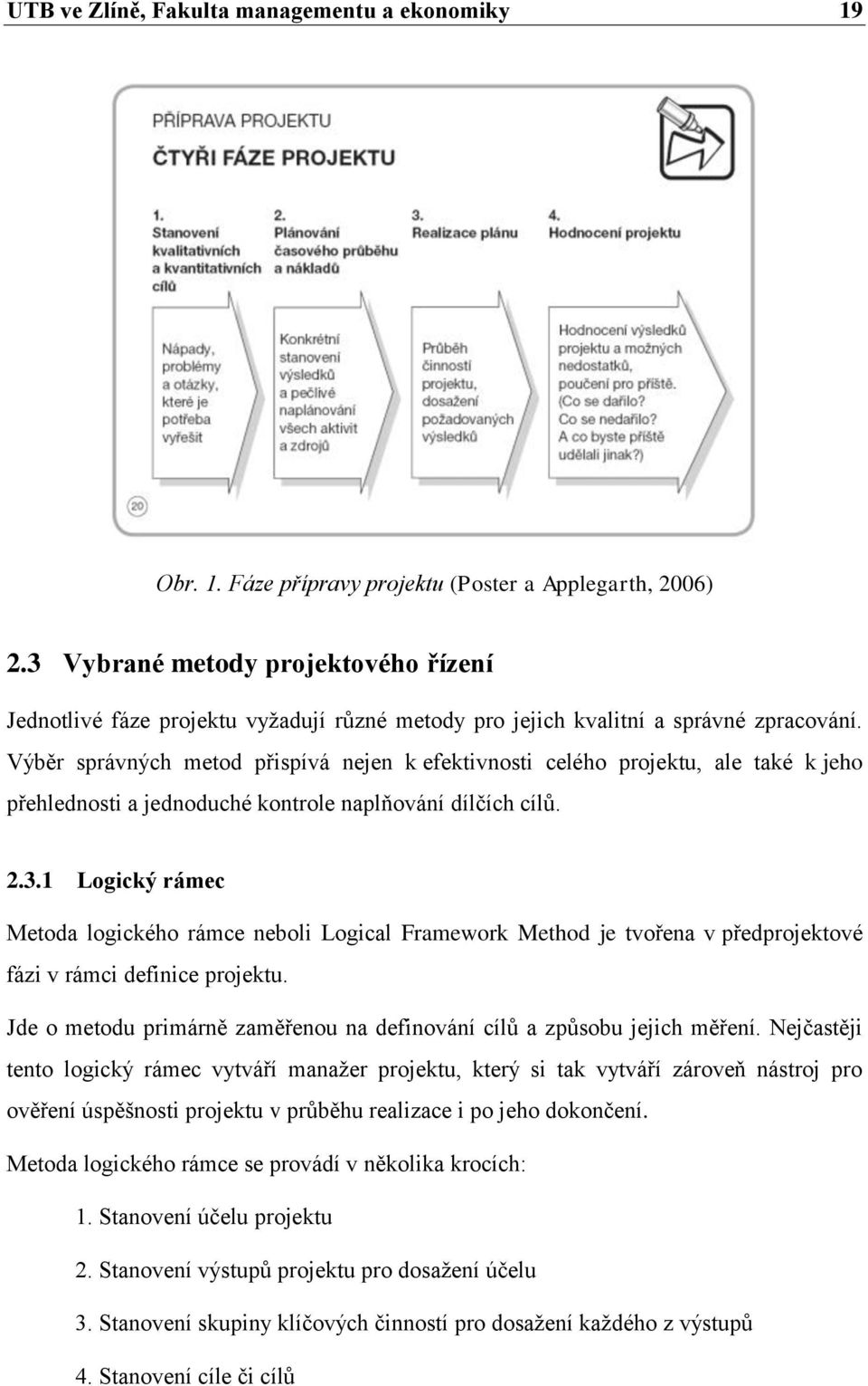 Výběr správných metod přispívá nejen k efektivnosti celého projektu, ale také k jeho přehlednosti a jednoduché kontrole naplňování dílčích cílů. 2.3.