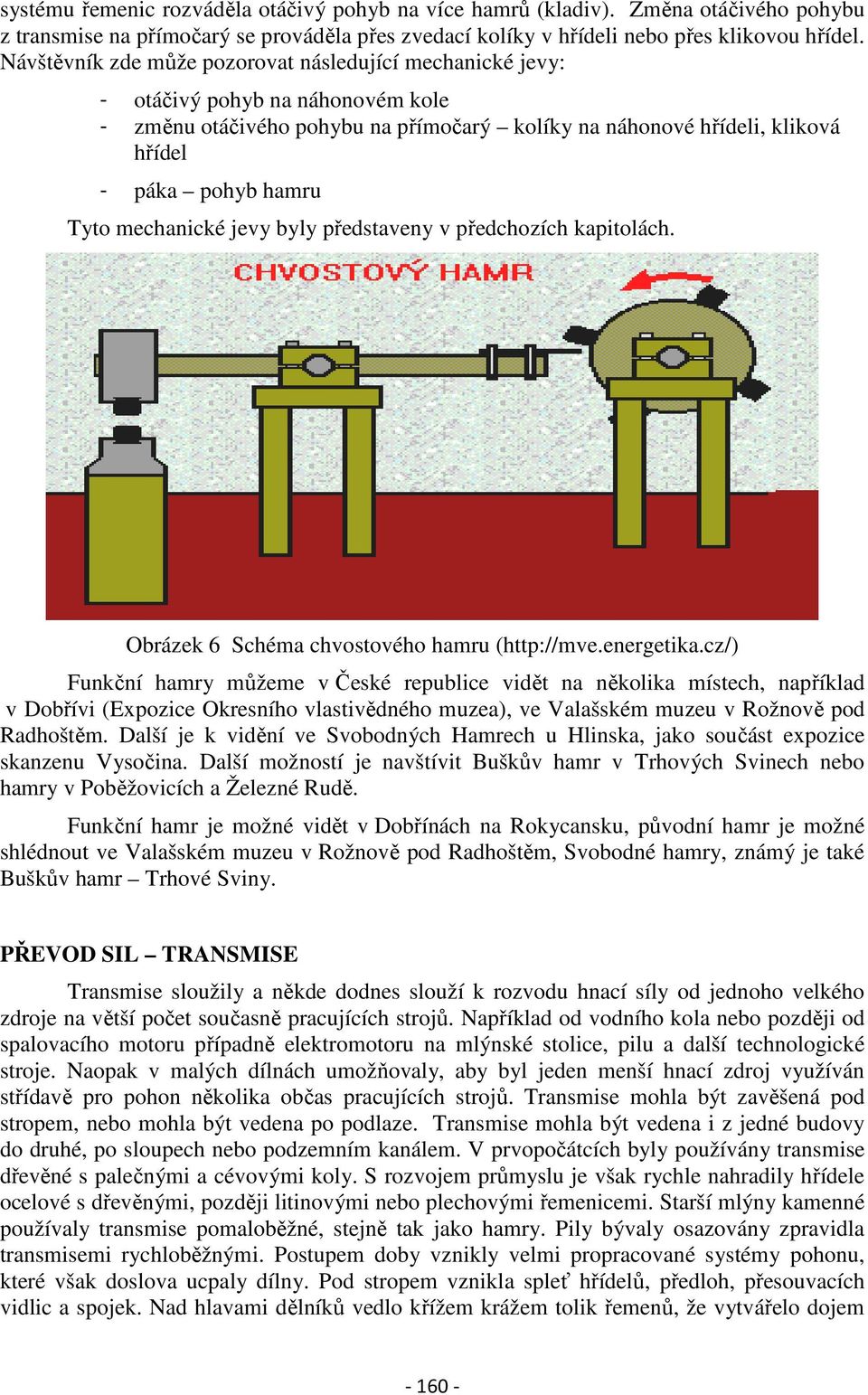 mechanické jevy byly představeny v předchozích kapitolách. Obrázek 6 Schéma chvostového hamru (http://mve.energetika.