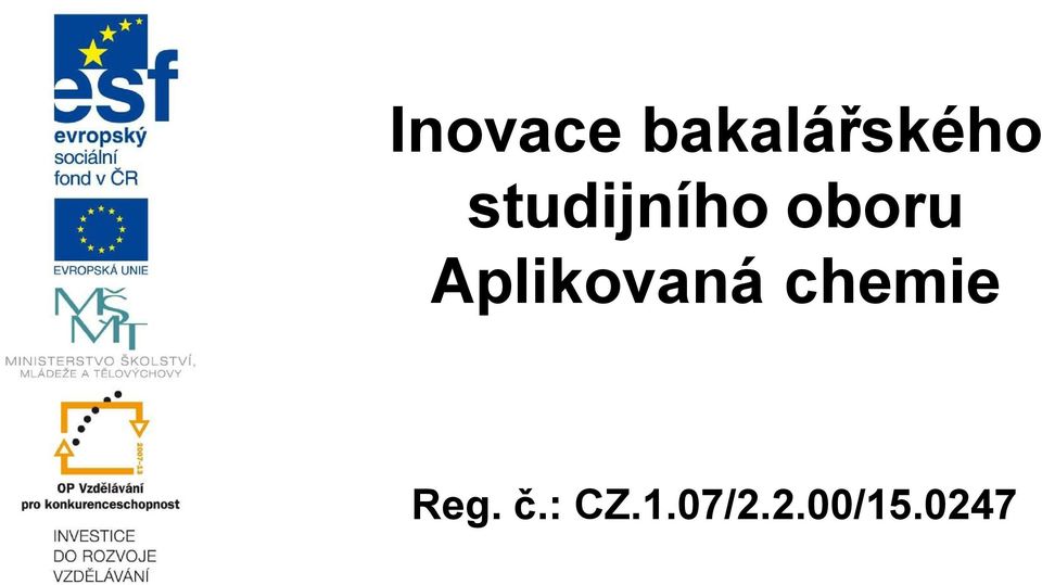 Aplikovaná chemie Reg.