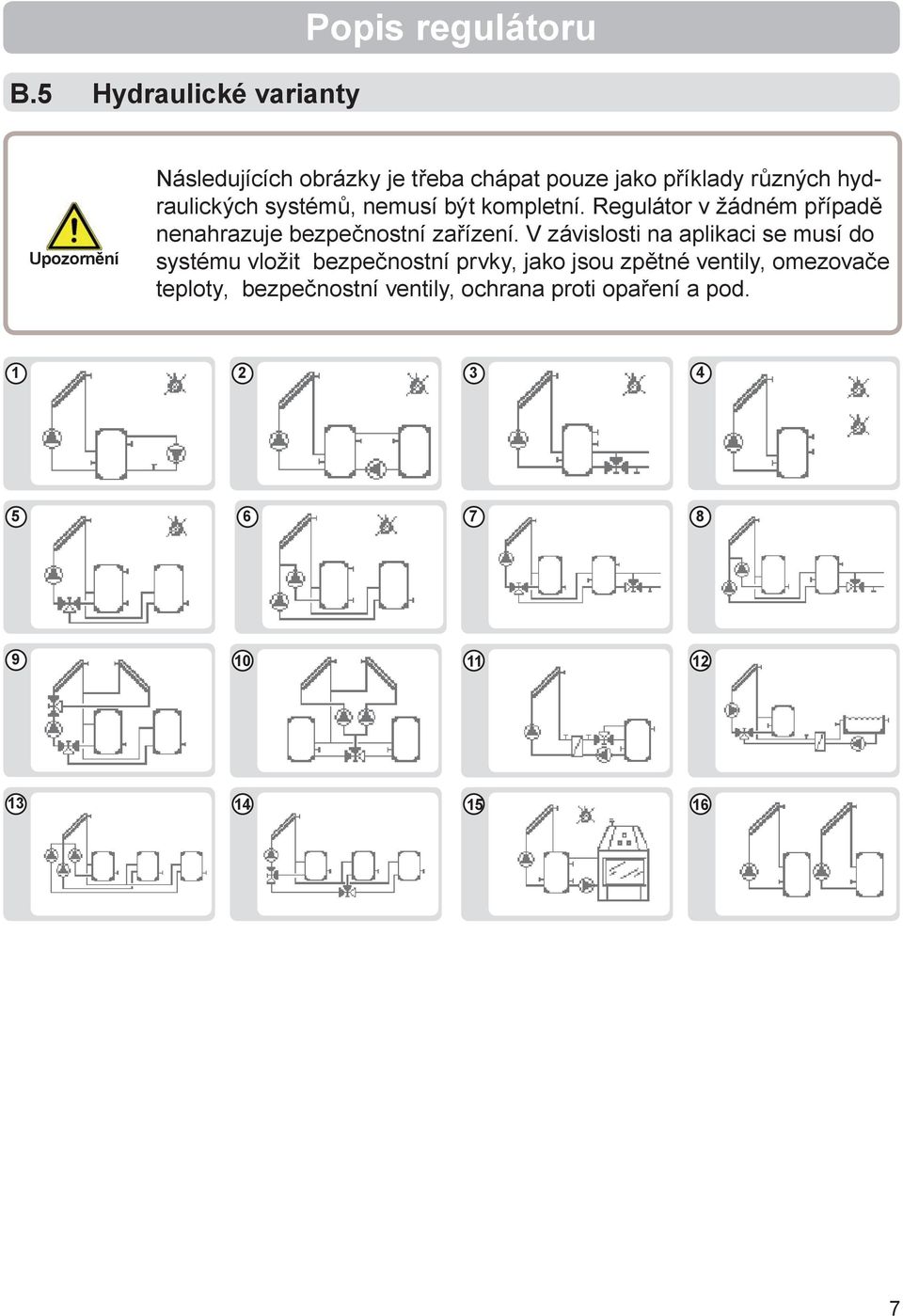 Regulátor v žádném případě nenahrazuje bezpečnostní zařízení.