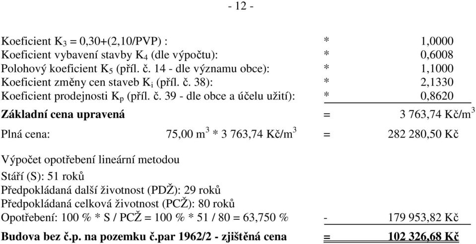 38): * 2,1330 Koeficient prodejnosti K p (příl. č.