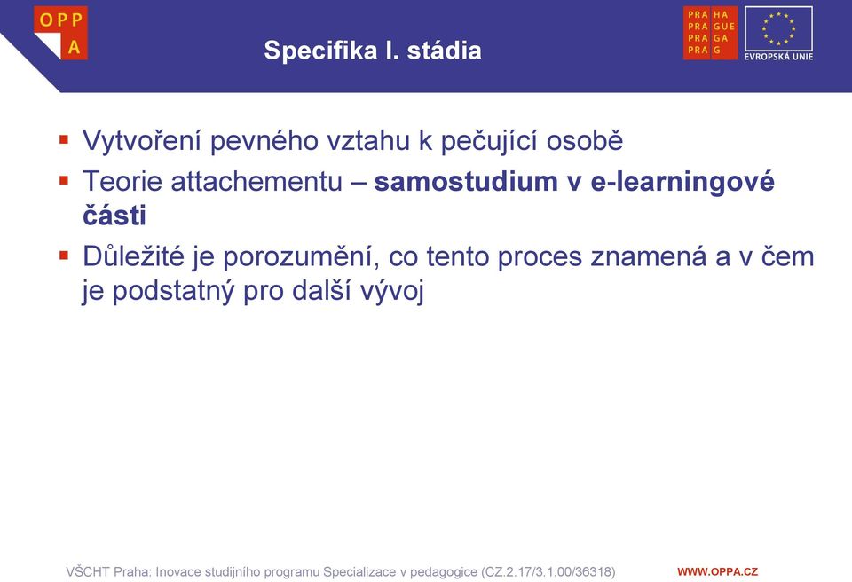 Teorie attachementu samostudium v e-learningové