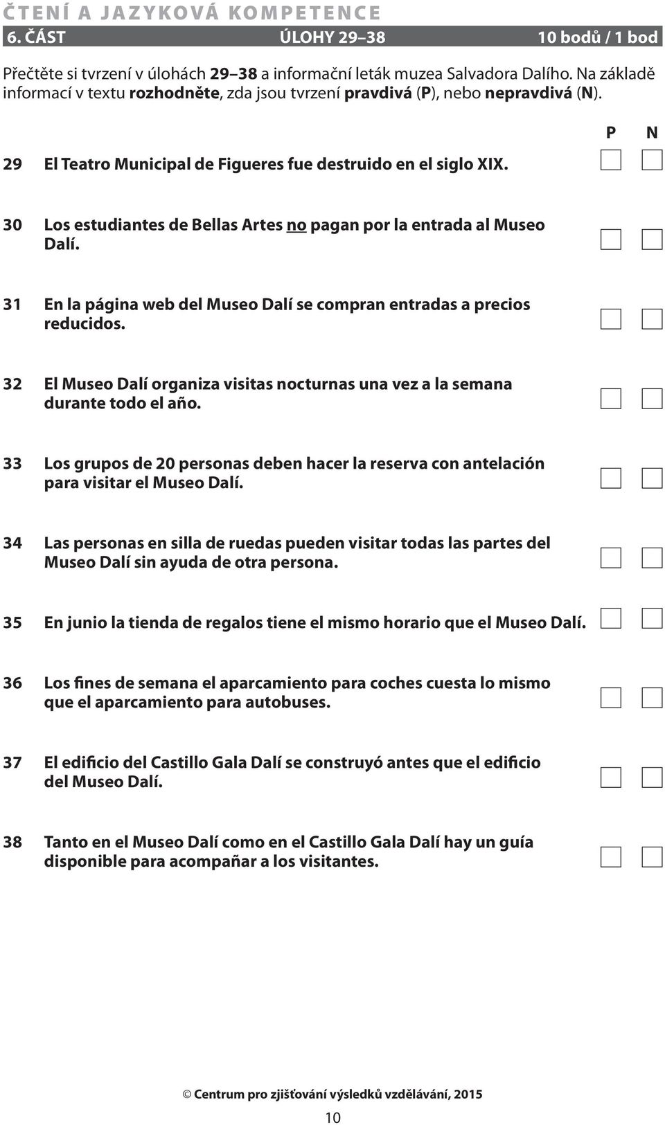 P N 30 Los estudiantes de Bellas Artes no pagan por la entrada al Museo Dalí. 31 En la página web del Museo Dalí se compran entradas a precios reducidos.