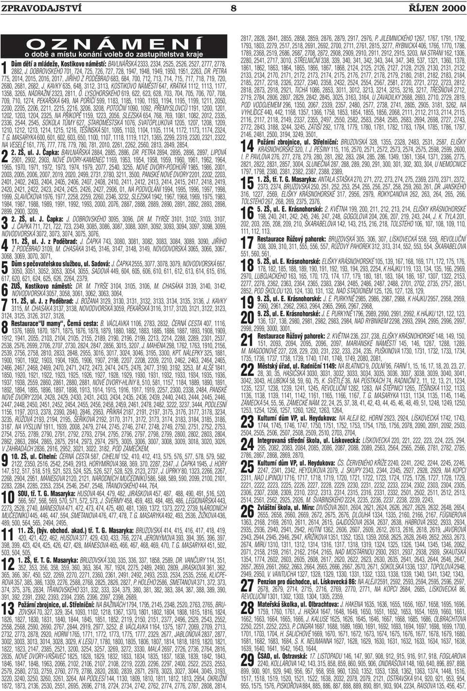 PETRA 775, 2014, 2015, 2016, 2017, JI ÍHO Z PODùBRAD 683, 684, 700, 712, 713, 714, 715, 717, 718, 719, 720, 2680, 2681, 2682, J.