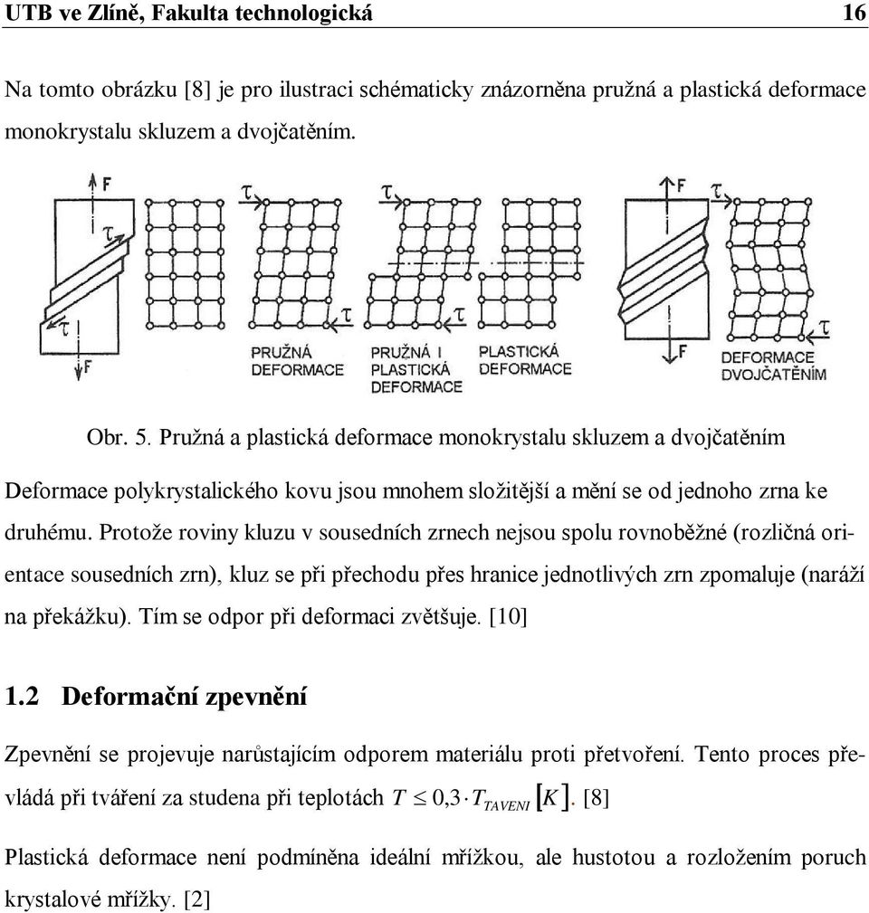 Protože roviny kluzu v sousedních zrnech nejsou spolu rovnoběžné (rozličná orientace sousedních zrn), kluz se při přechodu přes hranice jednotlivých zrn zpomaluje (naráží na překážku).