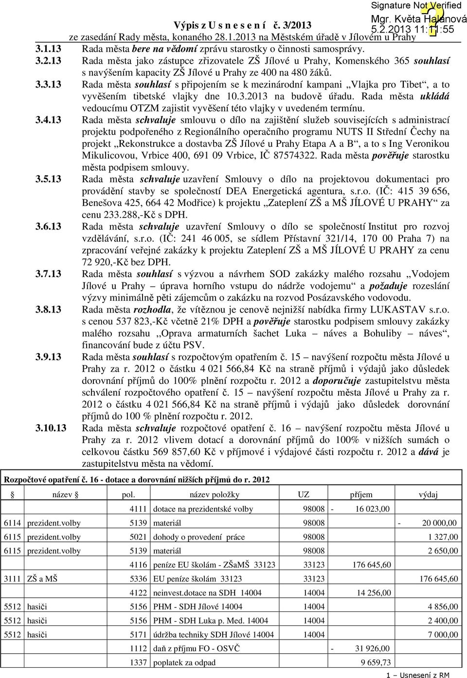 Rada města ukládá vedoucímu OTZM zajistit vyvěšení této vlajky v uvedeném termínu. 3.4.