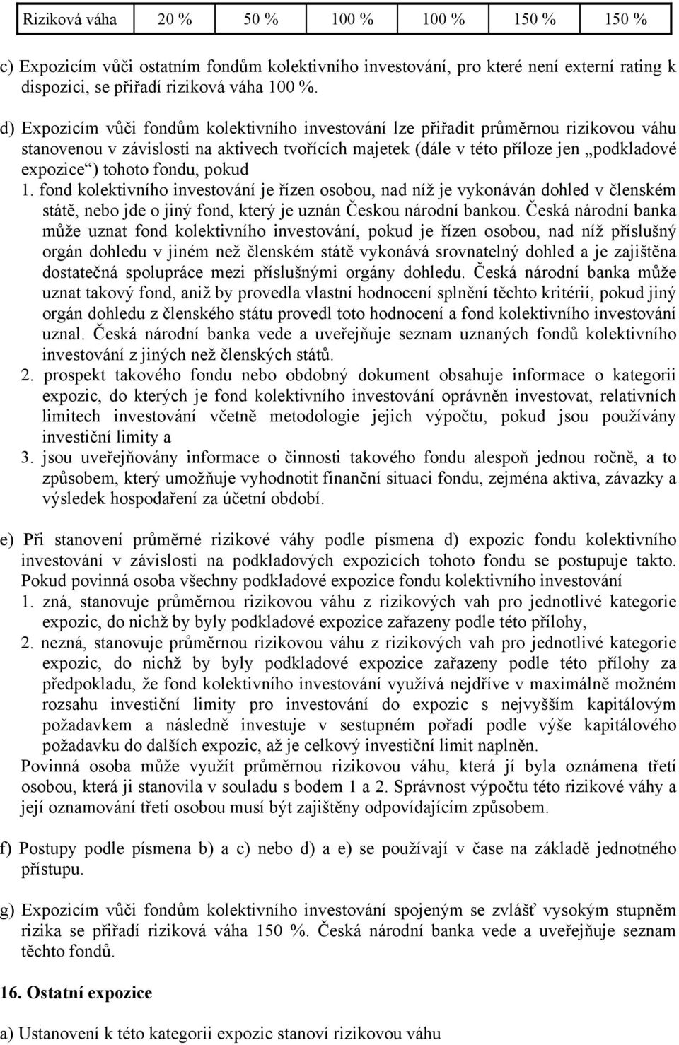 fondu, pokud 1. fond kolektivního investování je řízen osobou, nad níž je vykonáván dohled v členském státě, nebo jde o jiný fond, který je uznán Českou národní bankou.